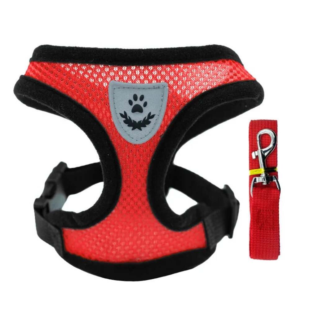 Dog Vest Walking Leash for Puppy Dog Cat Collar Polyester Adjustable Mesh Dog fo